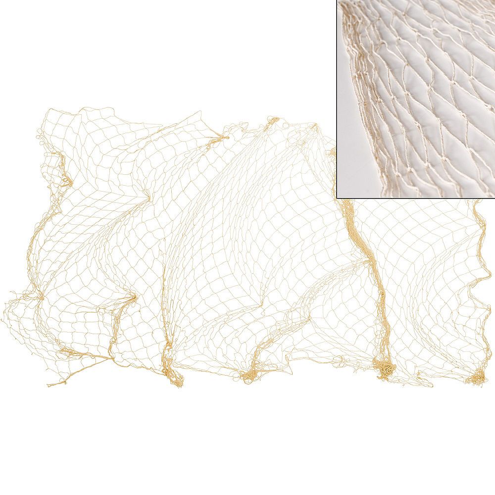 wolftale Decorative Fish Netting Portable Hanging Stylish Household Bedroom  Living Room Bar Fishing Net Decor Ornament with Beige 