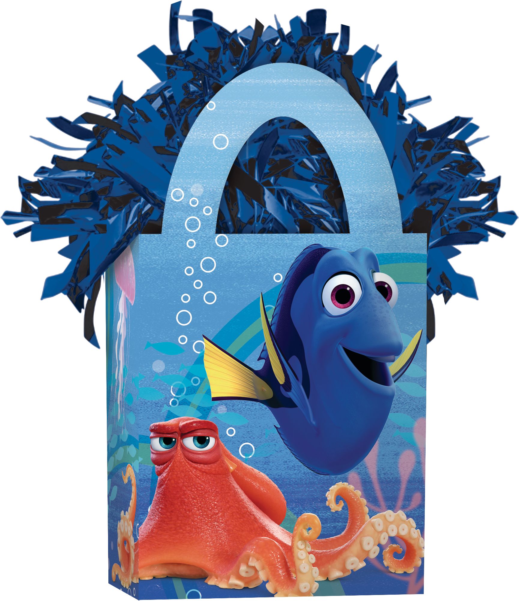Disney Finding Nemo Dory/Nemo/Hank Gift Bag Shaped Balloon Weight  Accessory, Blue, 5.5-in, for Birthday Party
