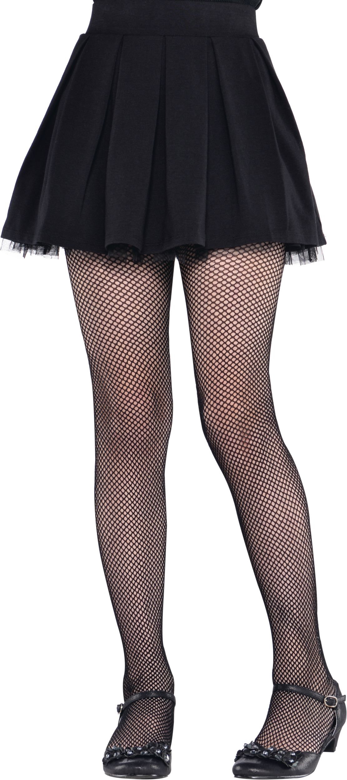 Kids' Fishnet Tights, Black, Assorted Sizes, Wearable Costume