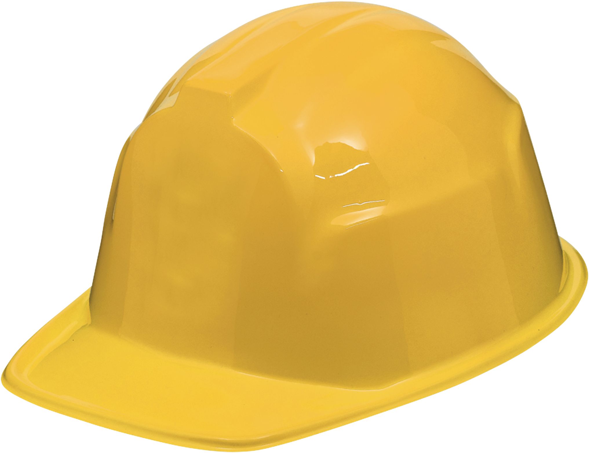 Construction Worker Plastic Hard Hat, Yellow, One Size, Wearable